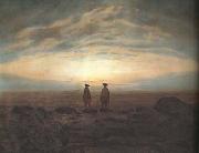 Two Men on the Beach in Moonlight (mk10) Caspar David Friedrich